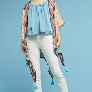 Anthropologie tasseled kimono